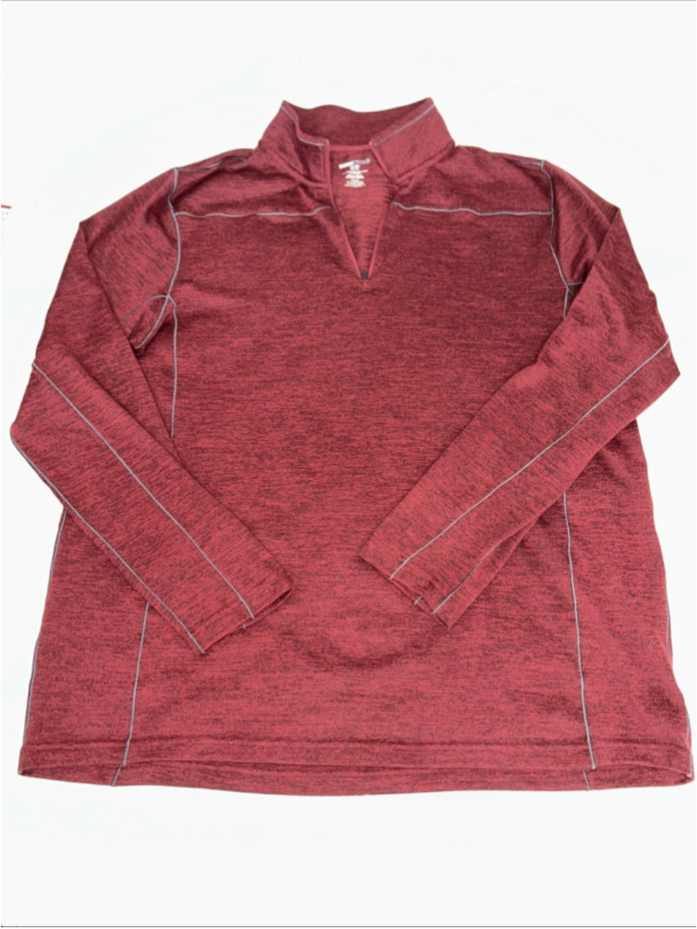 Swiss Tech Mens 2XL Maroon 1/4 Zip Long Sleeeve Shirt